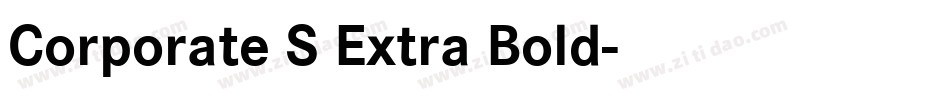 Corporate S Extra Bold字体转换